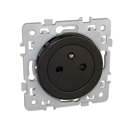 Prise de courant affleurante 2P+T Square Eur'Ohm - Sans plaque - 16A - Anthracite