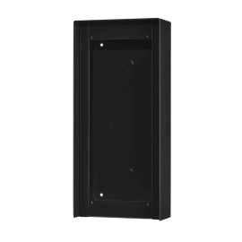 Cadre saillie aluminium avec visière GT103HBB Aiphone - Pour platine 3 modules - Noir