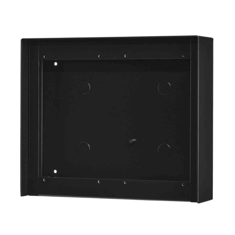 Cadre saillie aluminium avec visière GT202HBB Aiphone - Pour platine 2x2 modules - Noir