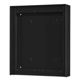 Cadre saillie aluminium avec visière GT203HBB Aiphone - Pour platine 2x3 modules - Noir