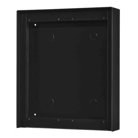 Cadre saillie aluminium avec visière GT203HBB Aiphone - Pour platine 2x3 modules - Noir