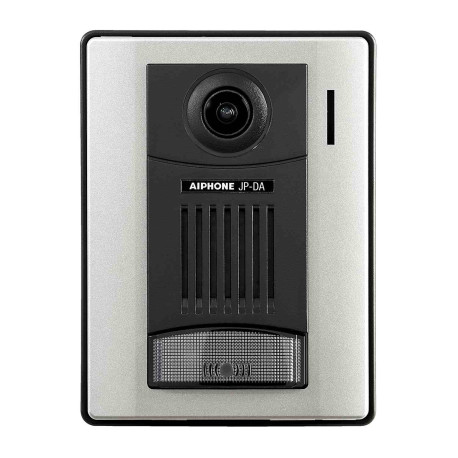 Platine de rue vidéo en saillie JPDA Aiphone - 1 bouton d'appel - Angle caméra 170° - IP54 - ABS