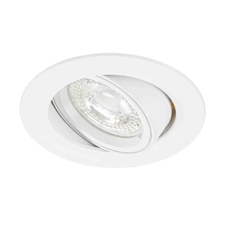 Spot LED encastré basculant Speed 70 Aric - Rond - 12V - 5.3W - 3000K - Blanc - Driver fourni