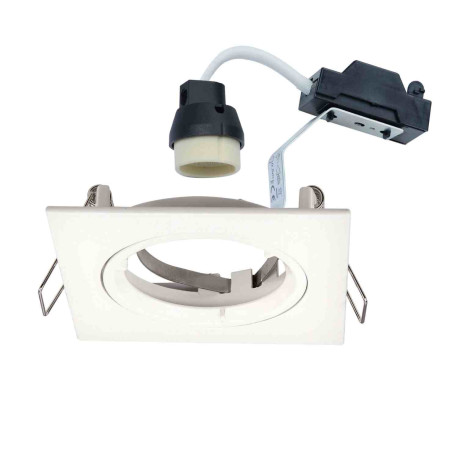 Spot encastré fixe Speed 50 Aric - Carré - 230V - GU10 - Max. 50W - Blanc - Sans lampe