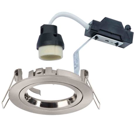Spot encastré fixe Speed 50 Aric - Rond - 230V - GU10 - Max. 50W - Nickel - Sans lampe