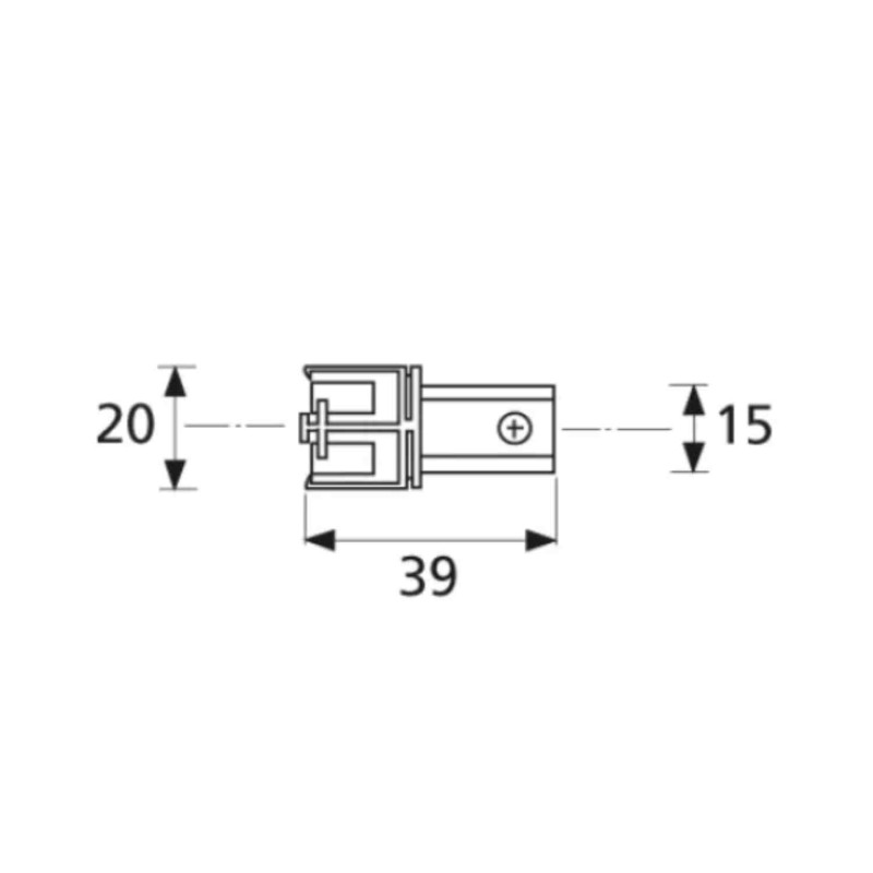 Wire R126 15520 - Aric - Connexion R126 pour rails TBT - 12V - Noir