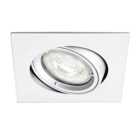 Spot encastré basculant Speed 70 Aric - Carré - 12V - GU5.3 - Max. 50W - Blanc - Sans lampe - Sans driver