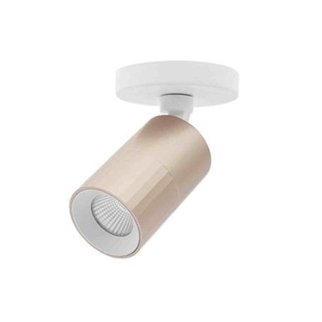 Applique-plafonnier LED orientable AUREA 1 C Indigo - 6W - 3CCT - 38° - Blanc mat/ Rose - Dimmable