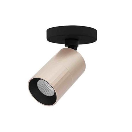 Applique-plafonnier LED orientable AUREA 1 C Indigo - 6W - 3CCT - 38° - Noir mat/ Rose - Dimmable