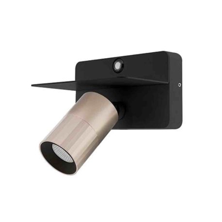Applique LED orientable AUREA 3 W Indigo - 7W - 3CCT - 38° - Noir mat/ Rose - Dimmable