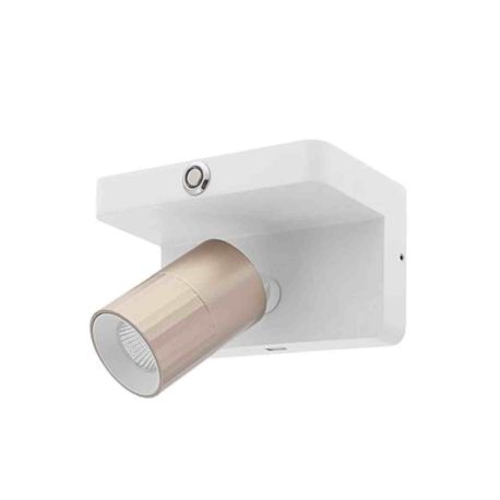 Applique LED orientable AUREA 4 W Indigo - 7W - 3CCT - 38° - Blanc mat/ Rose - Dimmable