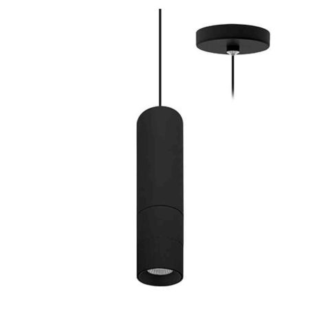 Suspension LED AUREA P Indigo - Câble 2m réglable - 6W - 3CCT - 38° - Noir mat - Dimmable