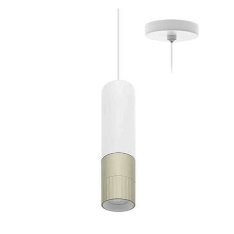 Suspension LED AUREA P Indigo - Câble 2m réglable - 6W - 3CCT - 38° - Blanc mat/ Champagne - Dimmable