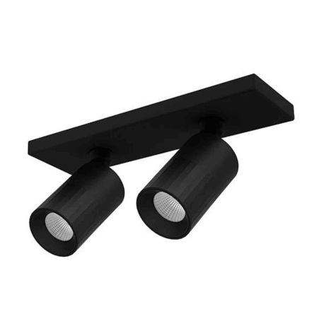 Applique-plafonnier LED orientable AUREA 2 C Indigo - 2x6W - 3CCT - 38° - Noir mat - Dimmable