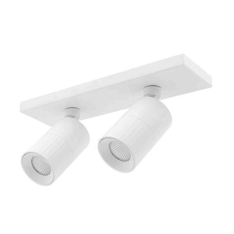 Applique-plafonnier LED orientable AUREA 2 C Indigo - 2x6W - 3CCT - 38° - Blanc mat - Dimmable