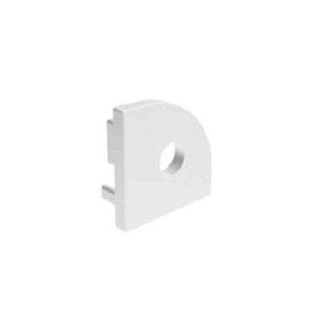 Lot de 2 embouts de finition percés Indigo - pour profilé PR133 - Blanc mat