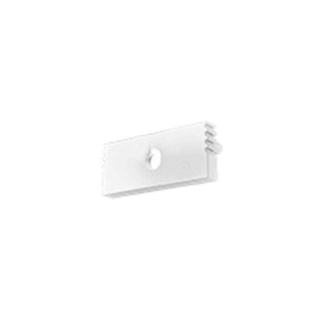 Lot de 2 embouts de finition percés Indigo - pour profilé PR139 - Blanc mat