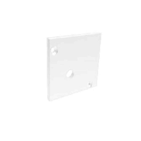 Lot de 2 embouts de finition percés Indigo - pour profilé PR137 - Blanc mat