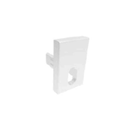 Lot de 2 embouts de finition percés Indigo - pour profilé PR115 - Blanc mat