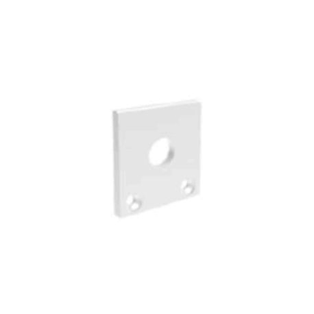 Lot de 2 embouts de finition percés Indigo - pour profilé PR121 - Blanc mat