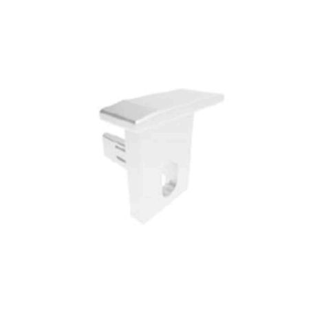 Lot de 2 embouts de finition percés Indigo - pour profilé PR127 - Blanc mat