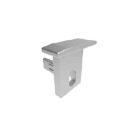 Lot de 2 embouts de finition percés Indigo - pour profilé PR127 - Aluminium