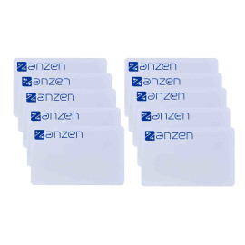 Lot de 10 badges AZCARD10 Aiphone - Format carte de crédit - Logotypés - Blancs
