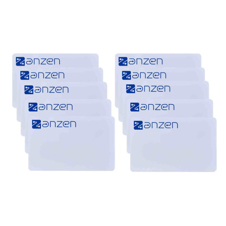 Lot de 10 badges AZCARD10 Aiphone - Format carte de crédit - Logotypés - Blancs