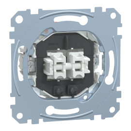 Double bouton poussoir lumineux D-Life Schneider Electric - Avec voyant témoin - 10 A - Bornes auto