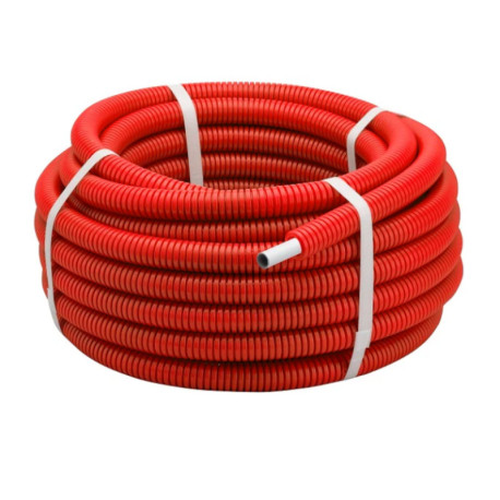 Tube multicouche gainé - Couronne 50m - Ø20mm x 2mm - Rouge
