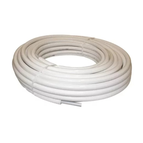 Tube multicouche pré-isolé - Couronne 50m - Ø16mm x 2mm - Blanc