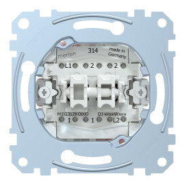 Double va-et-vient + bouton poussoir D-Life Schneider Electric - 10 A - Bornes auto