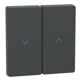 Enjoliveur pour commande double volets roulants D-Life Schneider Electric - Marquage flèches haut/bas - Anthracite