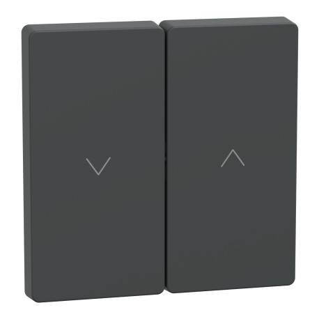 Enjoliveur pour commande double volets roulants D-Life Schneider Electric - Marquage flèches haut/bas - Anthracite