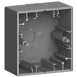 Boite pour montage en saillie D-Life Schneider Electric - 1 poste - Anthracite