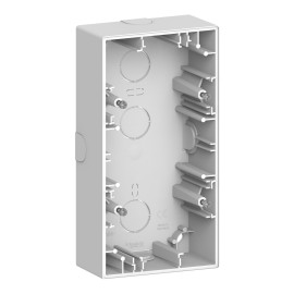 Boite pour montage en saillie D-Life Schneider Electric - 2 postes - Blanc Lotus