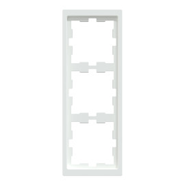 Plaque de finition D-Life Schneider Electric - 3 postes - Blanc Lotus