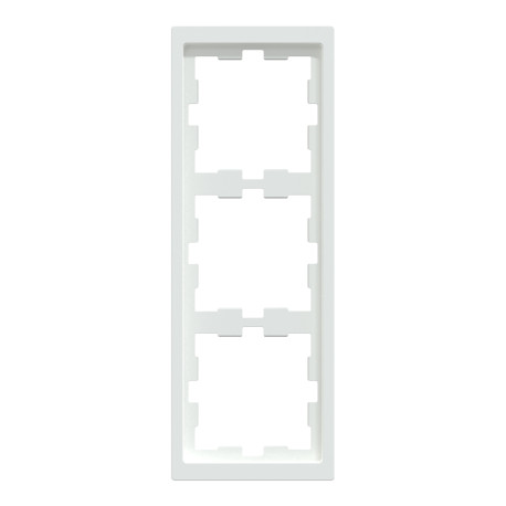 Plaque de finition D-Life Schneider Electric - 3 postes - Blanc Lotus