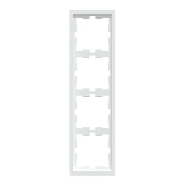 Plaque de finition D-Life Schneider Electric - 4 postes - Blanc Lotus
