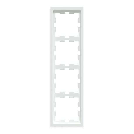 Plaque de finition D-Life Schneider Electric - 4 postes - Blanc Lotus