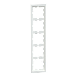 Plaque de finition D-Life Schneider Electric - 5 postes - Blanc Lotus
