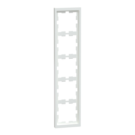 Plaque de finition D-Life Schneider Electric - 5 postes - Blanc Lotus