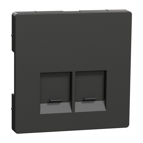 Enjoliveur pour prise double RJ45 D-Life Schneider Electric - Anthracite