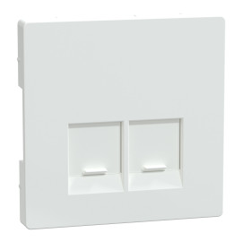 Enjoliveur pour prise double RJ45 D-Life Schneider Electric - Blanc Lotus