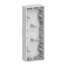 Boite pour montage en saillie D-Life Schneider Electric - 3 postes - Blanc Lotus