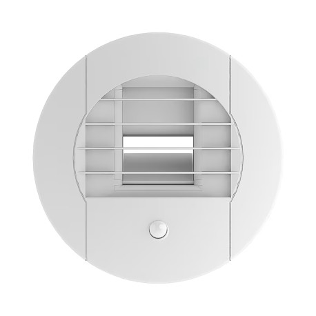 Bouche hygroréglable BEHS S&P - Salle de bain WC- Ø80mm - 5-40/30 - A piles - Détecteur de présence - Blanc