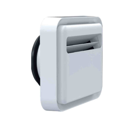 Entrée d'air hygroréglable acoustique traversante EHT2 5/45-39 BL-D125 Atlantic - 5/45m3/h - Ø125mm - blanc