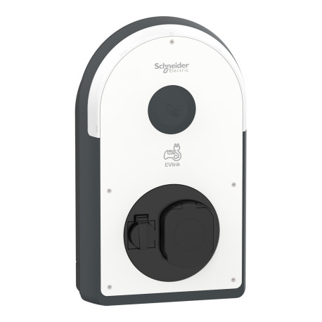 Borne de recharge EVlink Pro AC Schneider - Mono - Prises T2S+TE - 7.4kW - IP54 - Inter.différentiel Asi inclus