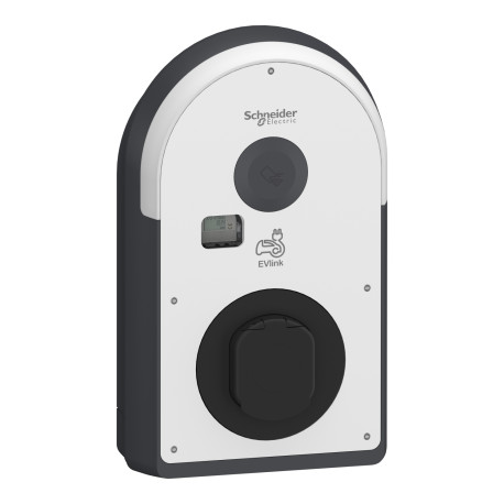 Borne de recharge EVlink Pro AC Schneider - Mono - Prise T2S - 7.4kW - IP55 - Inter non différentiel inclus - Compteur MID
