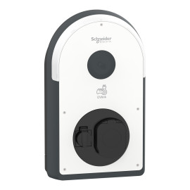 Borne de recharge EVlink Pro AC Schneider - Triphasé -  Mode 3 - Prises T2S + TE - 22kW - IP54 - Inter différentiel B EV inclus